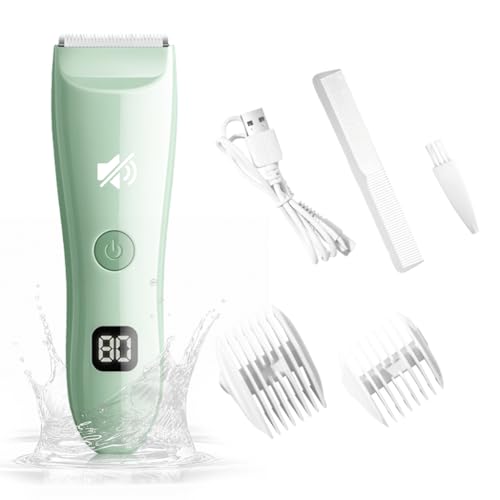 HANNEA Cordless Baby Hair Clipper Waterproof Silent Baby Hair Clipper Home Salon Cordless Baby Hair Clipper with 2 Guards USB Rechargeable Hair Clippers Digital Battery Capacity Display HANNEA Cordless Baby Hair Clipper Waterproof Silent Baby Hair Clipper Home Salon Cordless Baby Hair Clipper with 2 Guards USB Rechargeable Hair Clippers Digital Battery Capacity Display